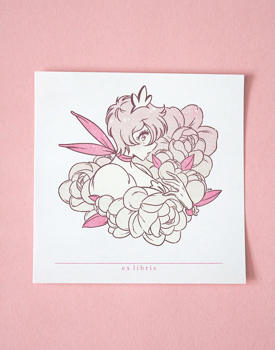 Peony Bookplate